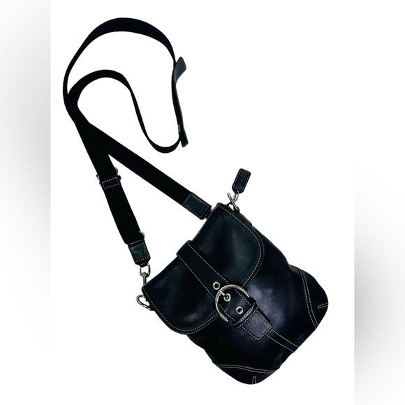 1990s Coach Leather Crossbody - Picture 1 of 9